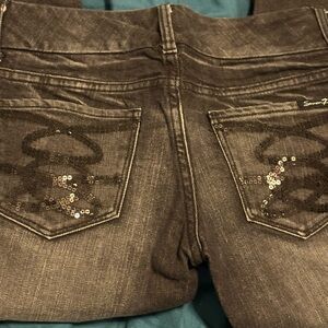 Seven7 Sequin Black Boot Cut Jeans